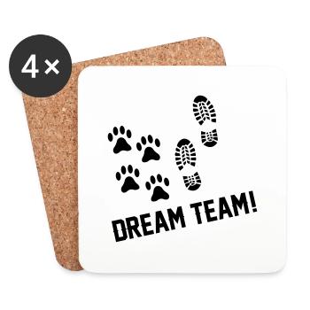 dream team - Untersetzer (4er-Set) - Weiß - Vorne