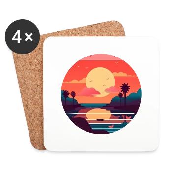 Sun-kissed Memories - Coasters (set of 4) - white - Front