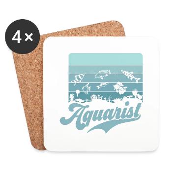 Aquarist Aquarium Owner Fish Keeping - Untersetzer (4er-Set) - Weiß - Vorne