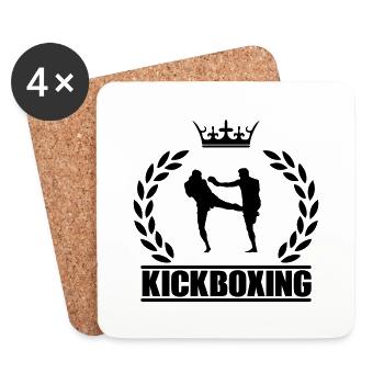 Kickboxing - Coasters (set of 4) - white - Front