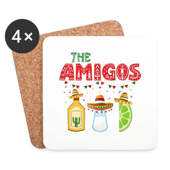 The Three Amigos Cinco De Mayo Salt Lime Tequila - Coasters (set of 4) - white - Front