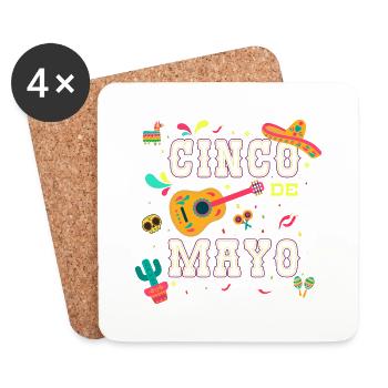 Cinco De Mayo Mexican Fiesta 5 De Mayo - Untersetzer (4er-Set) - Weiß - Vorne
