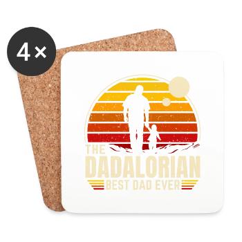 The Dadalorian Mando - Sunset - Meilleur Papa ! - Dessous de verre (lot de 4) - blanc - Devant