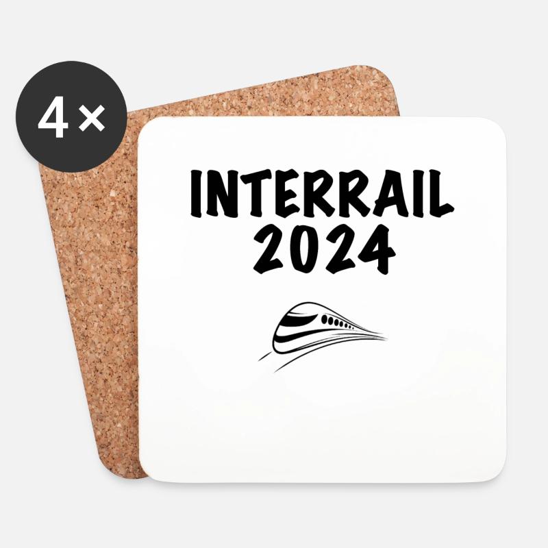 Interrail 24 - Untersetzer (4er-Set) - Weiß