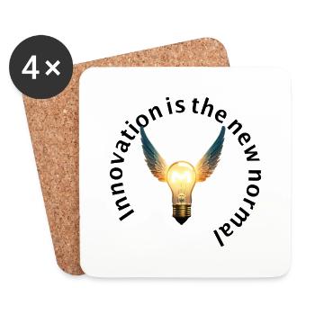 Innovation is the new normal (World Creativity Day) - Coasters (set of 4) - white - Front