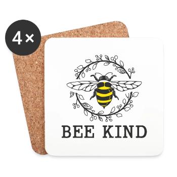 Abeille Enfant Abeille - Dessous de verre (lot de 4) - blanc - Devant