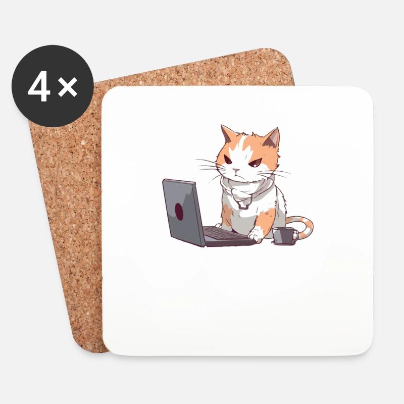 Chat-terbox - Coasters (set of 4) - white