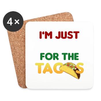 Taco Tortilla Corn Mexico Food I Gift - Coasters (set of 4) - white - Front