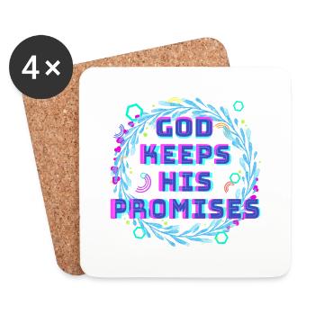 God Keeps His Promises 2 - Coasters (set of 4) - white - Front