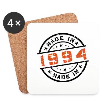 Geburtsjahr Geburtstag Born In - Made in 1994 - Untersetzer (4er-Set) - Weiß - Vorne