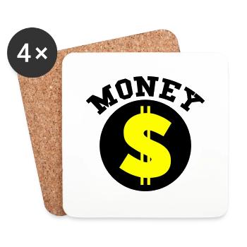 Money - Coasters (set of 4) - white - Front