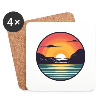 Sunset - Coasters (set of 4) - white - Front