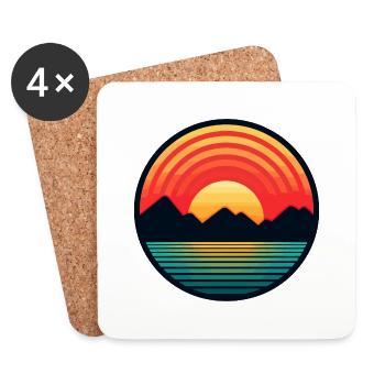 Sunset - Coasters (set of 4) - white - Front