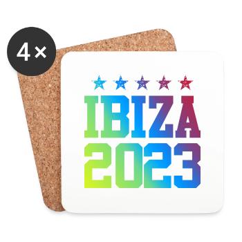Ibiza 2023 - Untersetzer (4er-Set) - Weiß - Vorne