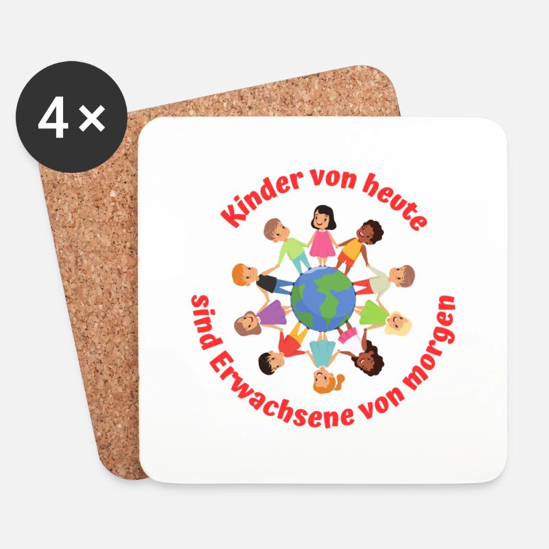 Kinder von heute sind Erwachsene von morgen - Untersetzer (4er-Set) - Weiß