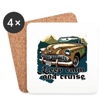 Keep calm and Cruise - Coasters (set of 4) - white - Front