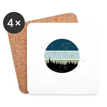 forest - Dessous de verre (lot de 4) - blanc - Devant