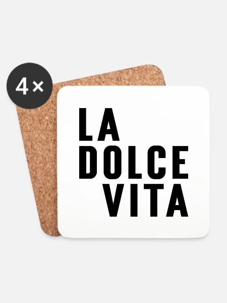 La dolce vita - Untersetzer (4er-Set) - Weiß