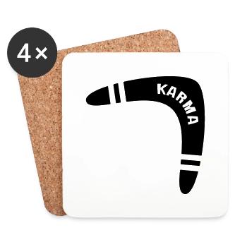 KARMA BOOMERANG - Dessous de verre (lot de 4) - blanc - Devant