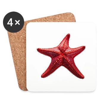 Starfish are also predators - Coasters (set of 4) - white - Front