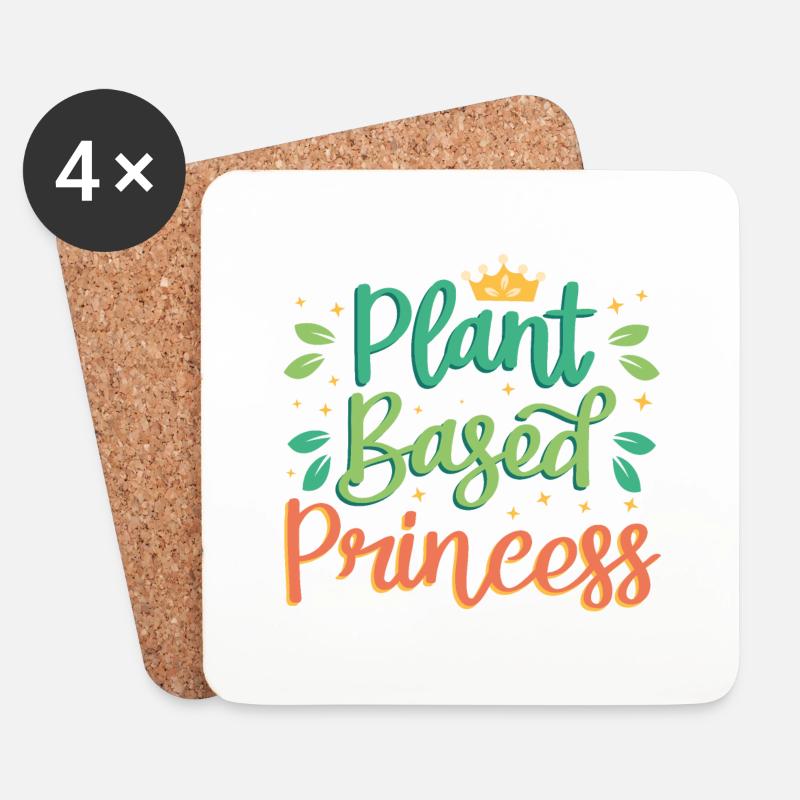 PRINZESSIN AUF PFLANZLICHER BASIS - Untersetzer (4er-Set) - Weiß