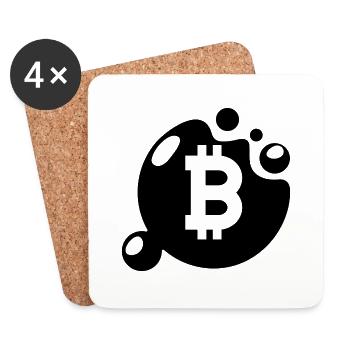 Crypto Bitcoin Trading - Coasters (set of 4) - white - Front