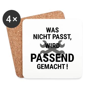 Handwerker Handyman Handwerk Werkzeug Baustelle - Untersetzer (4er-Set) - Weiß - Vorne