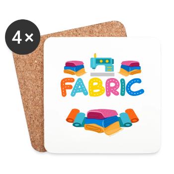 Fabric Whisperer Sewing Machine Crafting - Coasters (set of 4) - white - Front