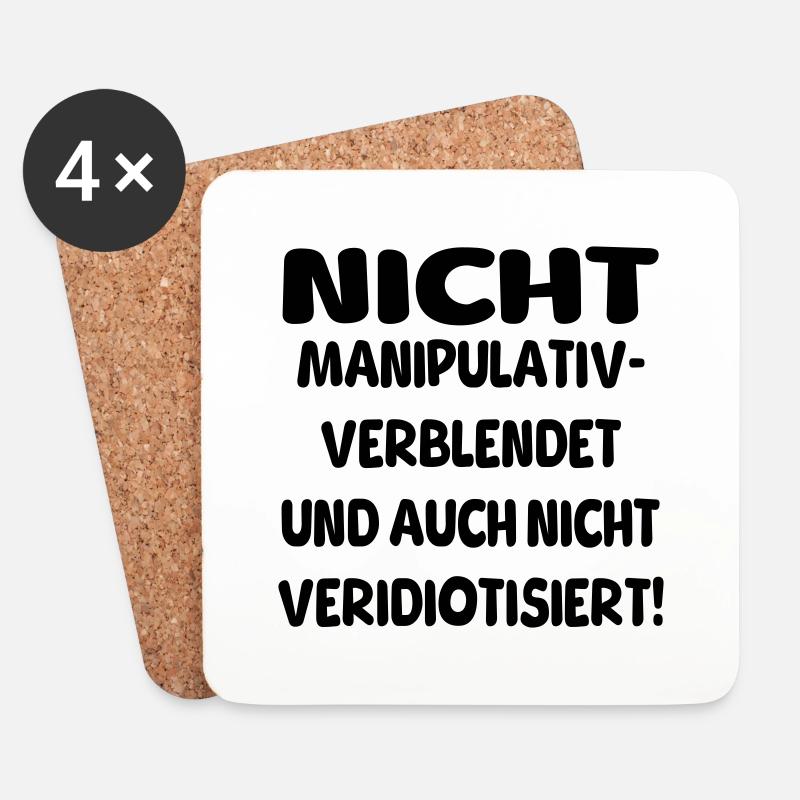 nicht verblendet - Untersetzer (4er-Set) - Weiß