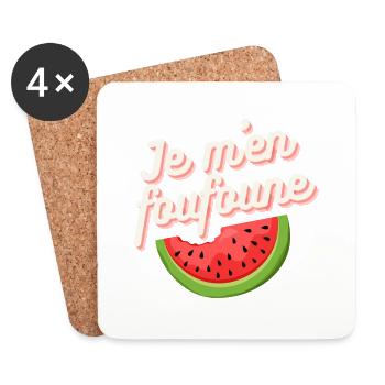 Je m'en foufoune - Untersetzer (4er-Set) - Weiß - Vorne