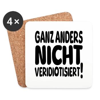ganz anders nicht - Untersetzer (4er-Set) - Weiß - Vorne