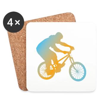 Fahrrad - Untersetzer (4er-Set) - Weiß - Vorne