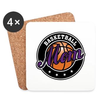 Basketball Mom - Untersetzer (4er-Set) - Weiß - Vorne