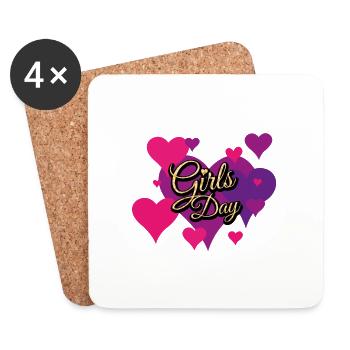Girls Day Glittermuster - Untersetzer (4er-Set) - Weiß - Vorne