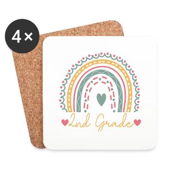 Boho Kindergarten Squad Gift - Coasters (set of 4) - white - Front