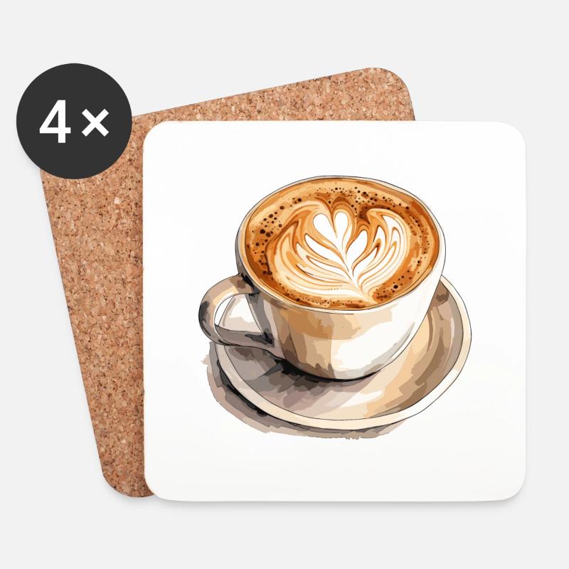 coffee - Untersetzer (4er-Set) - Weiß