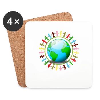 United together - Coasters (set of 4) - white - Front