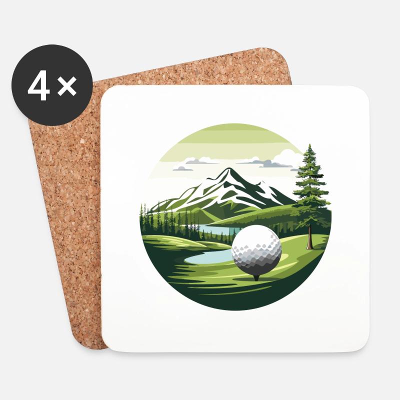 Naturgolf - Untersetzer (4er-Set) - Weiß