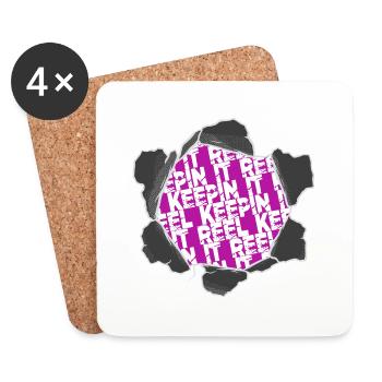 Blagues Cadeau d’anniversaire Idée Déclaration de vie - Dessous de verre (lot de 4) - blanc - Devant