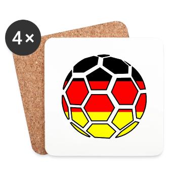 Fußball Deutschland - Untersetzer (4er-Set) - Weiß - Vorne
