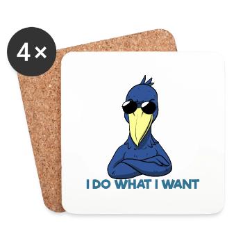 Shoebill Bird Ornithologist Forest I Gift - Coasters (set of 4) - white - Front