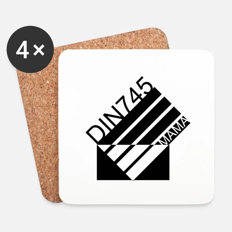 DIN MAMA 745 - Untersetzer (4er-Set) - Weiß