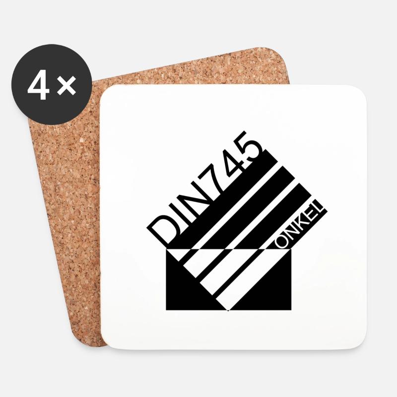 DIN ONKEL 745 - Untersetzer (4er-Set) - Weiß