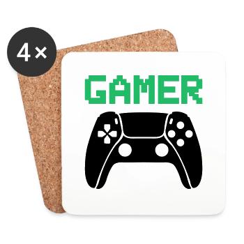 gamer controller - Untersetzer (4er-Set) - Weiß - Vorne