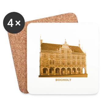 Bocholt Rathaus Münsterland Nordrhein-Westfalen - Untersetzer (4er-Set) - Weiß - Vorne