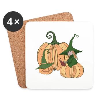 Halloween - Untersetzer (4er-Set) - Weiß - Vorne