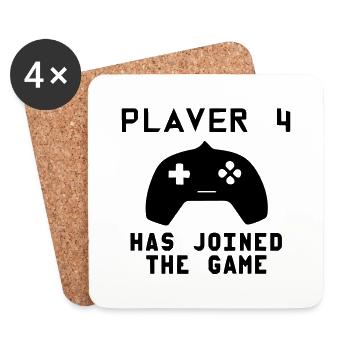 Player 4 has joined the game - Coasters (set of 4) - white - Front