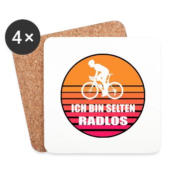 Fahrrad - Untersetzer (4er-Set) - Weiß - Vorne