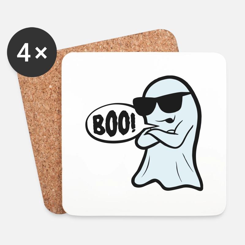 Boo - Untersetzer (4er-Set) - Weiß