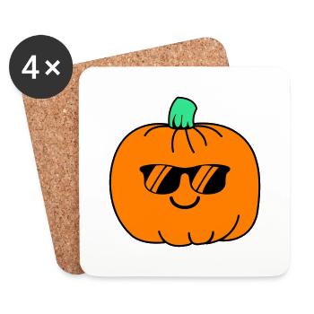 Pumpkin Smile - Coasters (set of 4) - white - Front